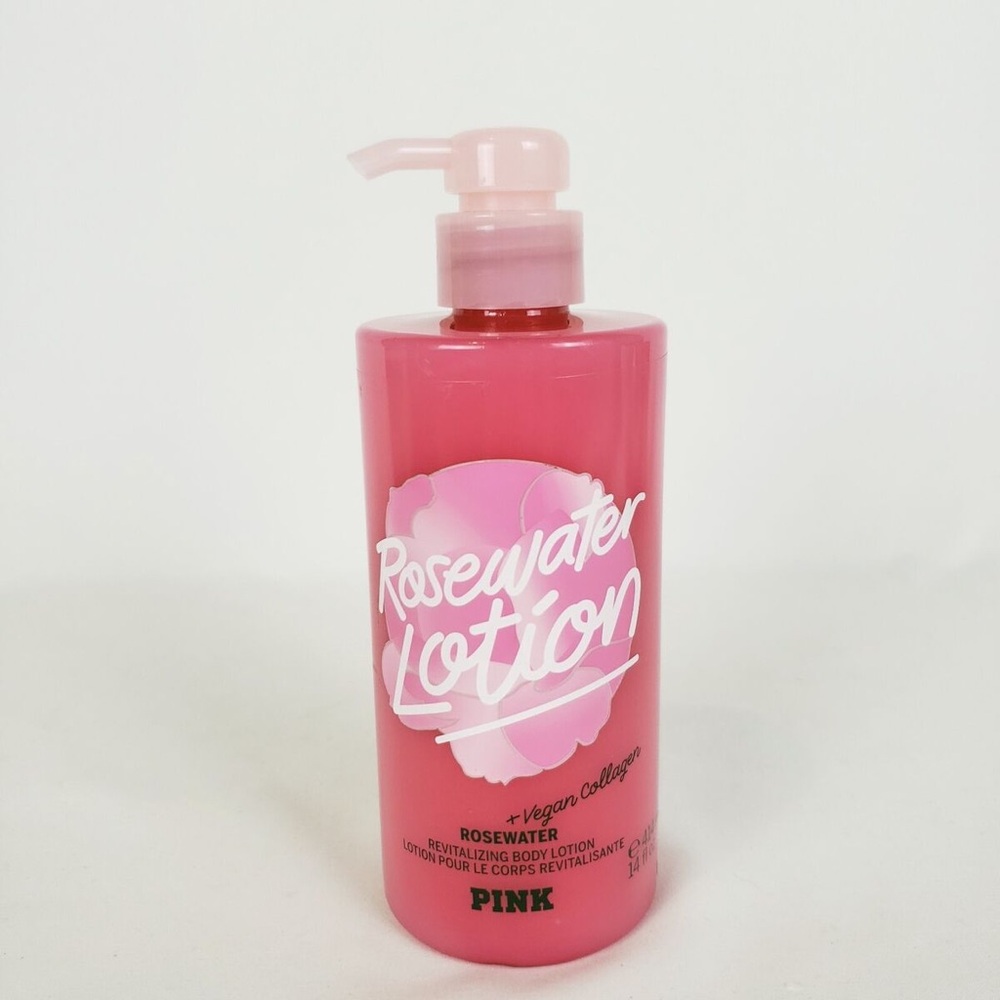 PINK VS Rosewater Lotion ( 14 OZ / 3/4 Full ) with Mist ( 8.2 OZ )